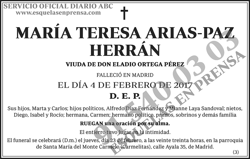 María Teresa Arias-Paz Herrán